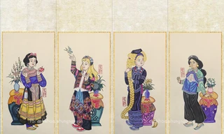 Mang vũ trụ Disney vào tranh dân gian Việt