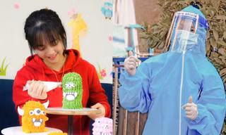 Bị kẹt lại TP. HCM, cô gái tham gia chống dịch và trổ tài làm bánh truyền cảm hứng