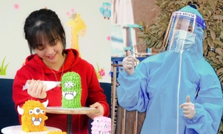 Bị kẹt lại TP. HCM, cô gái tham gia chống dịch và trổ tài làm bánh truyền cảm hứng