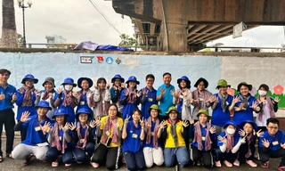 ‘Màu áo xanh’ tình nguyện trường ĐH Sư phạm TP. HCM đến với bà con Long An