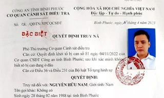 Công an Bình Phước phát lệnh truy nã đặc biệt cựu thư ký tòa án