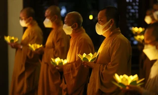 Lễ cầu siêu tại Tu viện Khánh An (Quận 12, TPHCM). Ảnh: Ban trị sự Tu viện Khánh An cung cấp