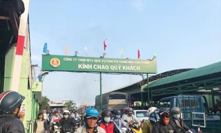 Khu vực phà Cát Lái, thành phố Thủ Đức (TPHCM) thường xuyên kẹt xe dịp lễ, tết. Ảnh: Hữu Huy