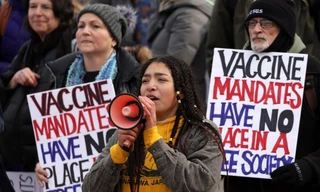 Biểu tình chống vắc xin ở Washington D.C hồi tháng 1/2023