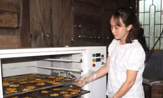 Sản phẩm dứa sấy muối ớt của chị Phạm Thị Nga