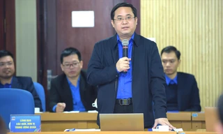 Anh Nguyễn Quốc Huy, Chánh Văn phòng T.Ư Đoàn: Việc xây dựng báo cáo chính trị Đại hội thay vì đặt tổ chức Đoàn làm chủ thể đã lấy thanh niên làm chủ thể. Ảnh: Xuân Tùng