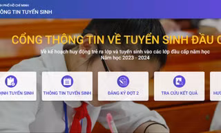 Hệ thống tuyển sinh trực tuyến năm 2023- 2024 của TPHCM. Ảnh: Nguyễn Dũng