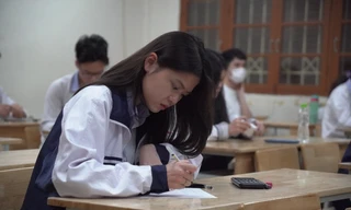 Học sinh Trường THPT Kim Liên (Hà Nội) trong ngày thi thử tốt nghiệp THPT. Ảnh: Nguyễn Bắc