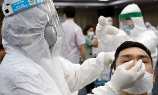 Từ hôm nay, giá test nhanh giảm hơn một nửa so với trước Ảnh: Long Phạm 