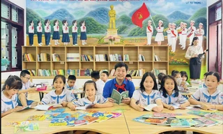 Anh Lê Hải Long - Trưởng Ban Công tác thiếu nhi T.Ư Đoàn, Phó Chủ tịch thường trực Hội đồng Đội T.Ư lan tỏa văn hóa đọc cùng các em thiếu nhi