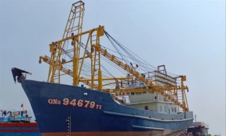 Tàu 67 của ngư dân Quảng Nam nằm bờ