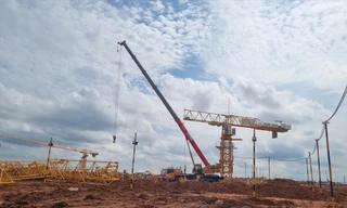 Hạng mục nhà ga hành khách dự án sân bay Long Thành đang cần nhiều vị trí lao động kỹ thuật cao. Ảnh: M.T