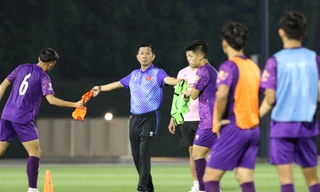 ĐT U23 Việt Nam trong buổi tập đầu tiên tại Doha, Qatar. Ảnh: Nhật Đoàn