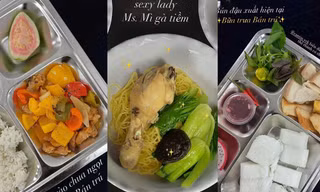 Mukbang sập sàn thực đơn cơm bán trú học đường: Vừa “hạt dẻ” vừa ngon hết sảy