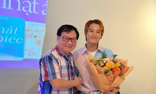 Phạm Đình Thái Ngân “tái ngộ” nhà văn Nguyễn Nhật Ánh trong sách nói “Mắt Biếc”