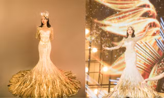 Hình ảnh “Nữ thần Kim Ưng” Tống Thiến do studio đăng tải khác một trời một vực ảnh thực tế