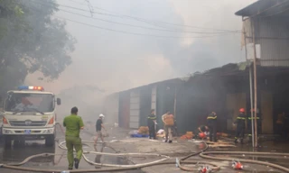 Hiện trường vụ cháy. Ảnh: Thanh Hà 