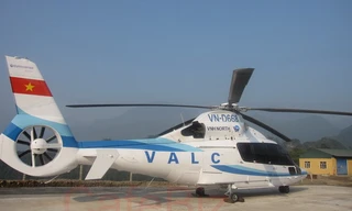 Chiếc trực thăng VN-D668 của ông Trần Đình Long.