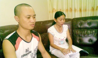 Trọng và đồng nghiệp tại Tỉnh hội Người mù