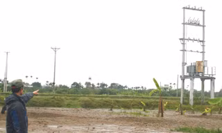 Hệ thống điện DN đầu tư bị bỏ hoang. Ảnh: P.V