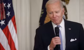 Tổng thống Mỹ Joe Biden tại cuộc tiếp các thị trưởng tại Nhà Trắng ngày 20/1.
