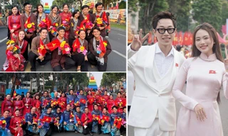 Phương Mỹ Chi - Double2T hát mừng Đại lễ 30/4, 50 nghệ sĩ tham gia diễu hành