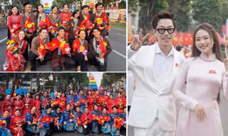 Phương Mỹ Chi - Double2T hát mừng Đại lễ 30/4, 50 nghệ sĩ tham gia diễu hành
