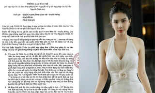 Sau thông báo khởi kiện từ phía Jack - J97, diễn viên Thiên An chính thức lên tiếng