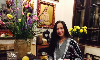 Diễn viên Lê Vi trong ngôi nhà ấu thơ dịp cận Tết 2019.