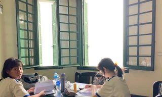 Không gian trong thư viện đáng yêu ở trường THPT Chu Văn An, Tây Hồ. Ảnh: Đỗ Hợp