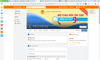 Sở GD&ĐT Hà Nội vừa đưa 24 bộ đề ôn tập môn Lịch sử lớp 9 lên trang mạng xã hội trực tuyến để học sinh truy cập và ôn tập miễn phí. 