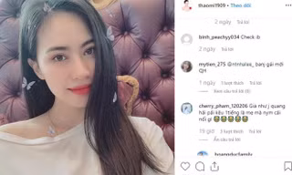 Dân mạng cho rằng Nguyễn Thảo Mi là bạn gái mới của Quang Hải. Ảnh chụp màn hình.