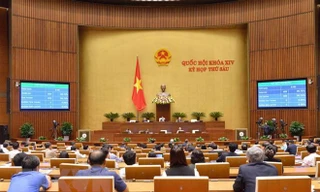 Quốc hội biểu quyết thông qua toàn văn Nghị quyết phê chuẩn Hiệp định Đối tác Toàn diện và Tiến bộ xuyên Thái Bình Dương (CPTPP) cùng các văn kiện liên quan với số đại biểu tán thành 469/469 tham gia biểu quyết. (Ảnh: Phương Hoa/TTXVN)