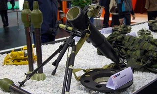 Cối 2B25 Gall của đặc nhiệm Nga. Ảnh: RT