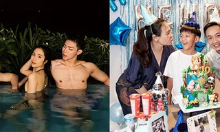 Showbiz 21/6: Gia đình Hoa dâm bụt khoe body “bỏng mắt”, Đàm Thu Trang lộ bụng to thấy rõ