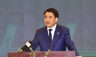 Chủ tịch UBND TP Hà Nội Nguyễn Đức Chung phát biểu tại hội nghị