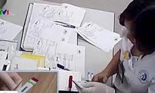 Video cắt que thử chiếu trên đài truyền hình