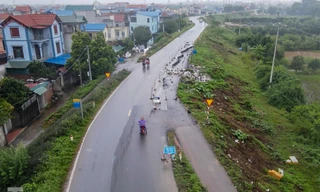 Một tuyến đê sông Đáy. Ảnh minh họa