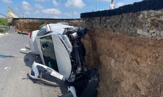 Công an điều tra vụ đường dẫn lên cầu ở Tây Ninh vừa khánh thành đã sụt lún