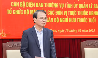 9 cán bộ thuộc diện Ban Thường vụ Tỉnh ủy Vĩnh Phúc quản lý xin nghỉ hưu sớm
