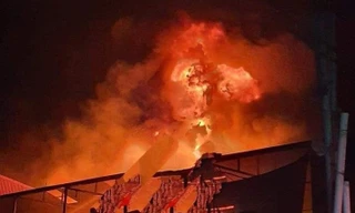 Vĩnh Phúc: Cháy lớn xưởng nhựa trong cụm công nghiệp