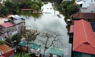 2 hồ sắp bị san lấp tại phường Ngọc Thụy, quận Long Biên. Ảnh: Hoàng Mạnh Thắng