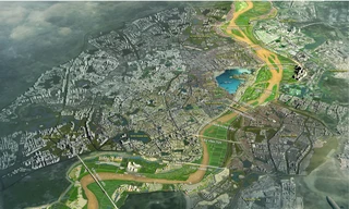 Phối cảnh phân khu đô thị sông Hồng vừa được công bố. Ảnh: Trần Hoàng