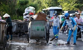 Thu gom rác tại Hà Nội