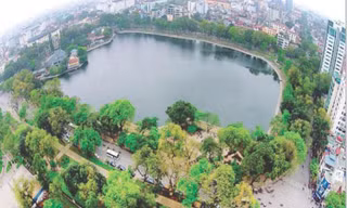 Khu vực hồ Thiền Quang nơi sẽ tổ chức không gian đi bộ