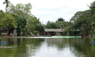 Hồ câu Xuân Quế. Ảnh: Hoàng Mạnh Thắng