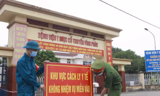 Một khu vực cách ly tại tỉnh Vĩnh Phúc. Ảnh minh họa: Hoàng Hùng