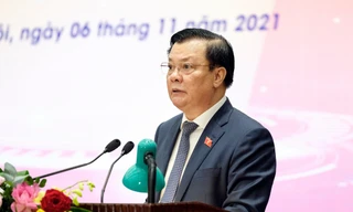 Bí thư thành ủy Hà Nội Đinh Tiến Dũng. Ảnh Hoàng Mạnh Thắng