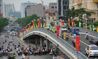 Rào chắn, sửa chữa cầu vượt Láng Hạ trong 1 tháng