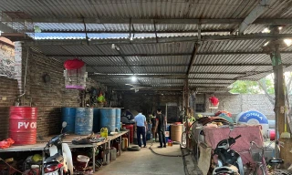 Khu dự trữ xăng dầu bị phát hiện. Ảnh: QLTT Hà Nội